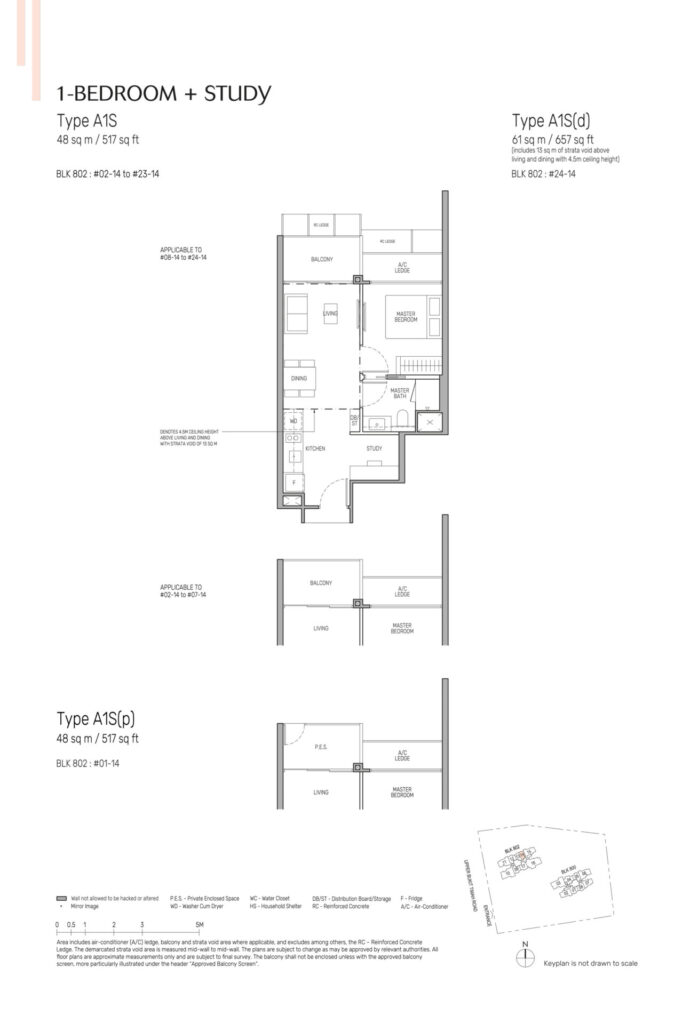 The-Myst-1-Bedroom-Study-Type-A1S(517sf)