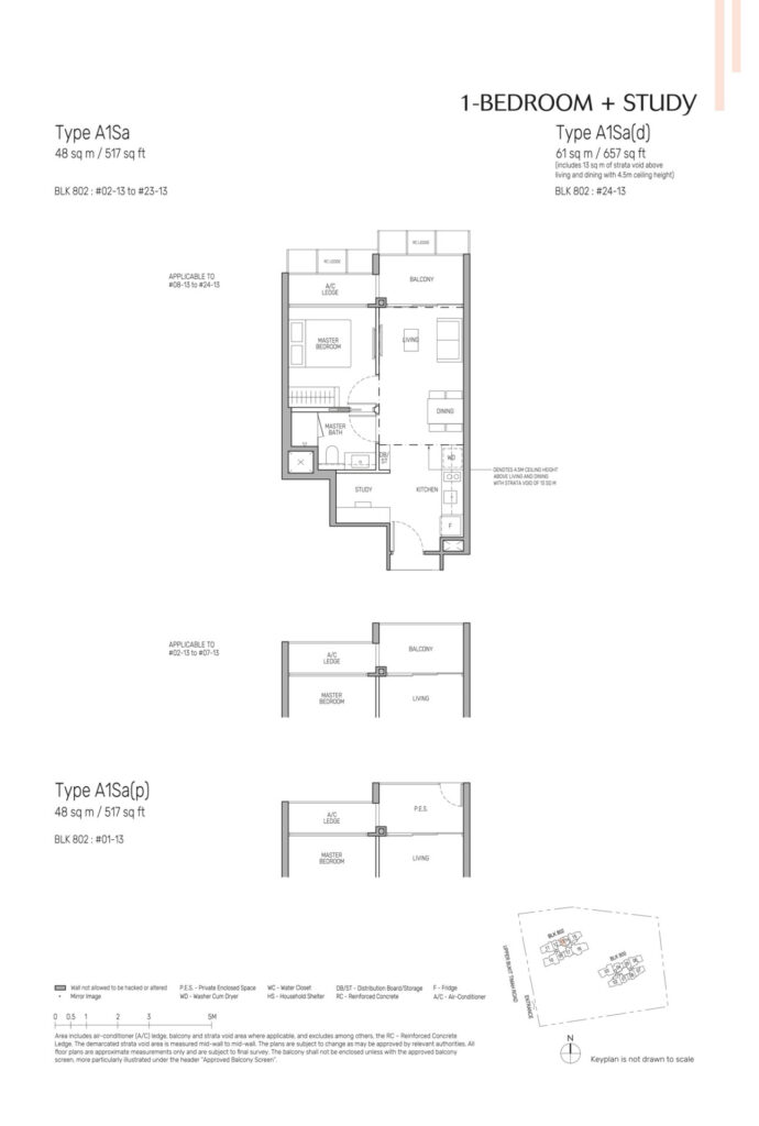 The-Myst-1-Bedroom-Study-Type-A1Sa(517sf)